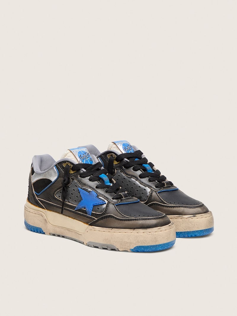 Golden Goose - Forty2 de Mujer de gomaespuma y piel negra con estrella de TPU y refuerzo del tal&oacute;n de piel negra in 