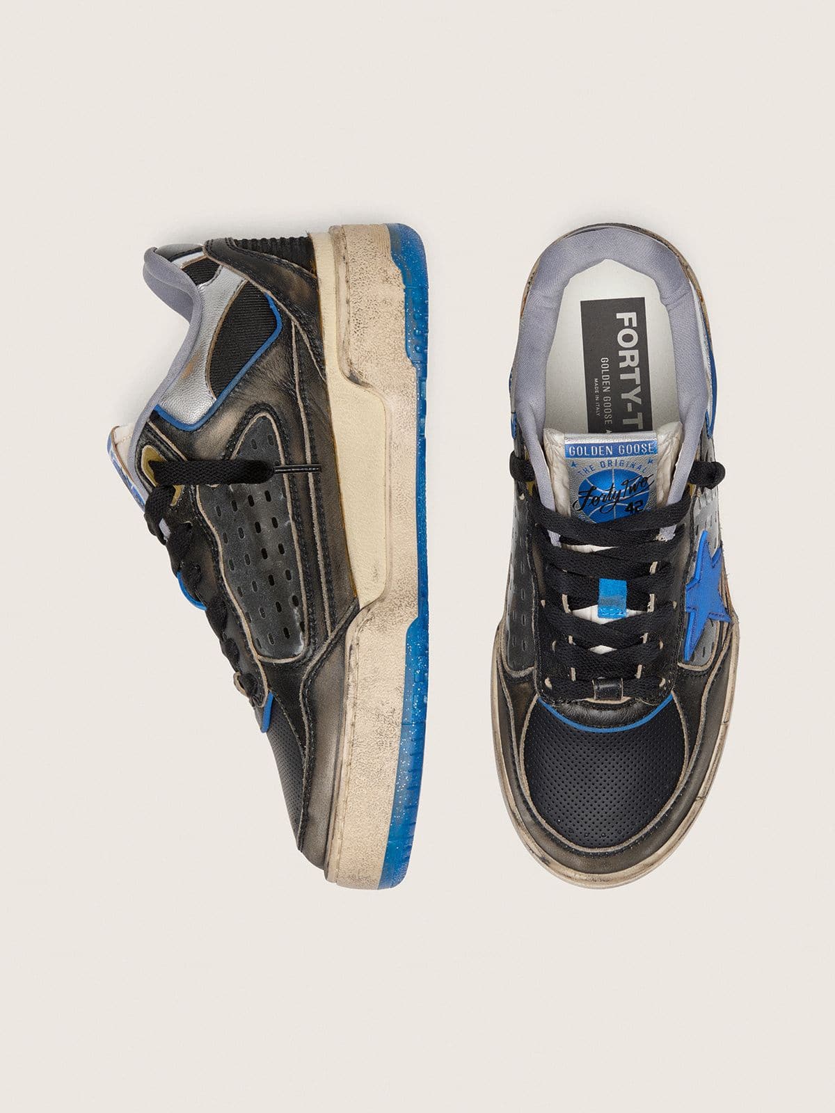 Golden Goose - Women's Forty2 in black foam rubber and leather with TPU star and black leather heel tab in 