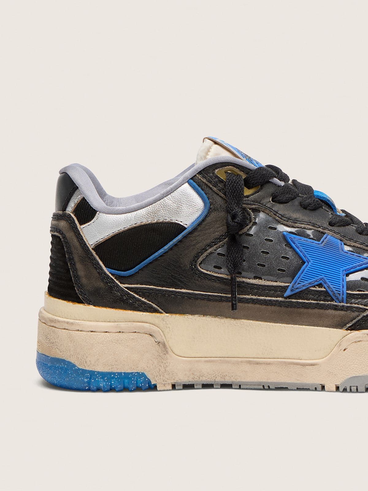 Golden Goose - Women's Forty2 in black foam rubber and leather with TPU star and black leather heel tab in 