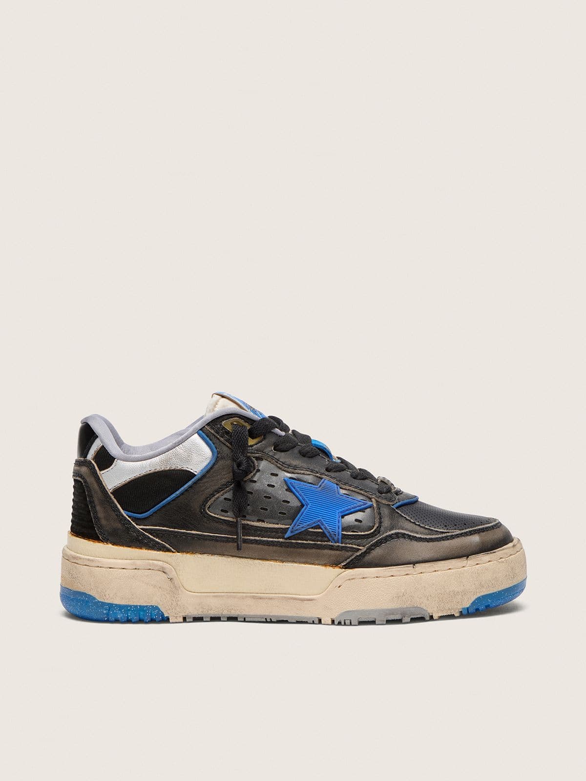 Golden Goose - Women's Forty2 in black foam rubber and leather with TPU star and black leather heel tab in 