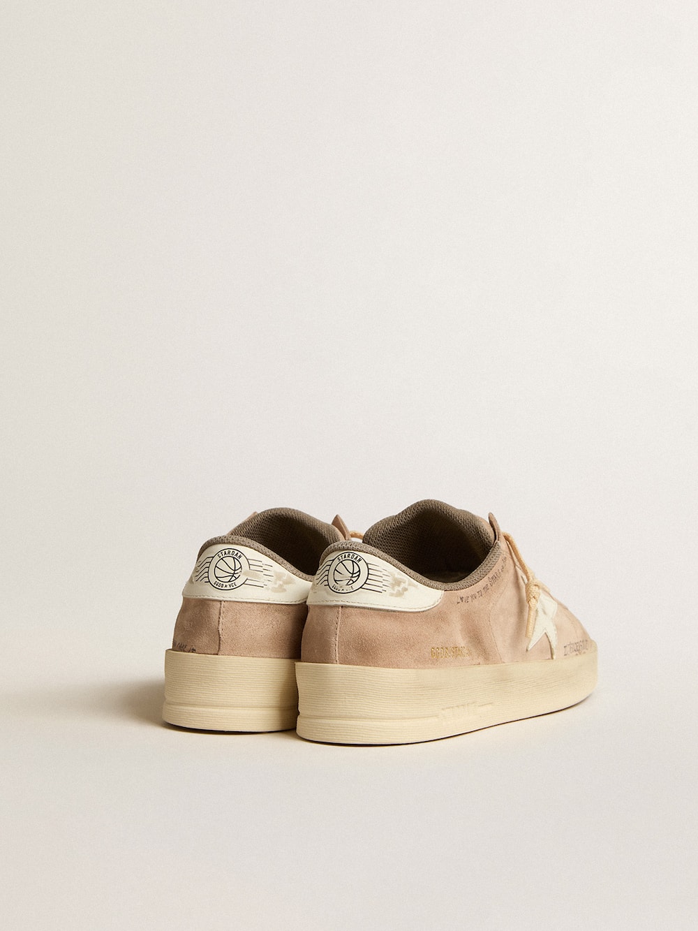 Golden Goose - Stardan in old rose suede with white leather star and heel tab in 