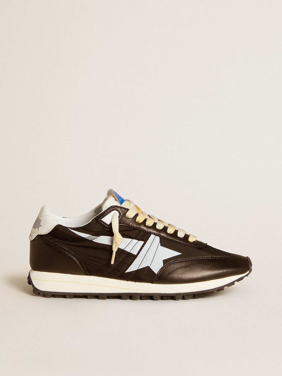 Golden Goose - Women’s Marathon with black nylon upper and white star in 