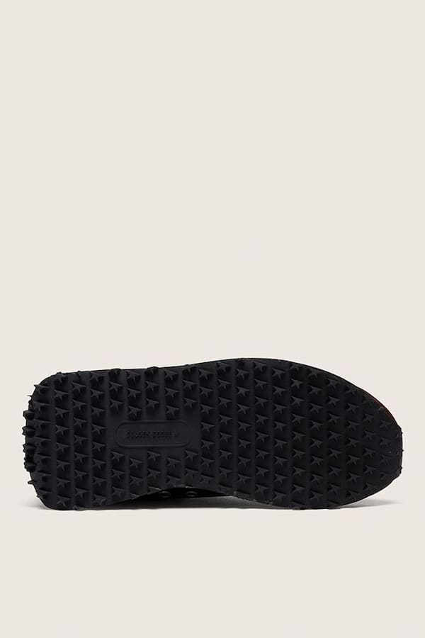 Golden Goose - Marathon Damen mit Satinschaft in Braun und platinfarbenem Lederstern in 