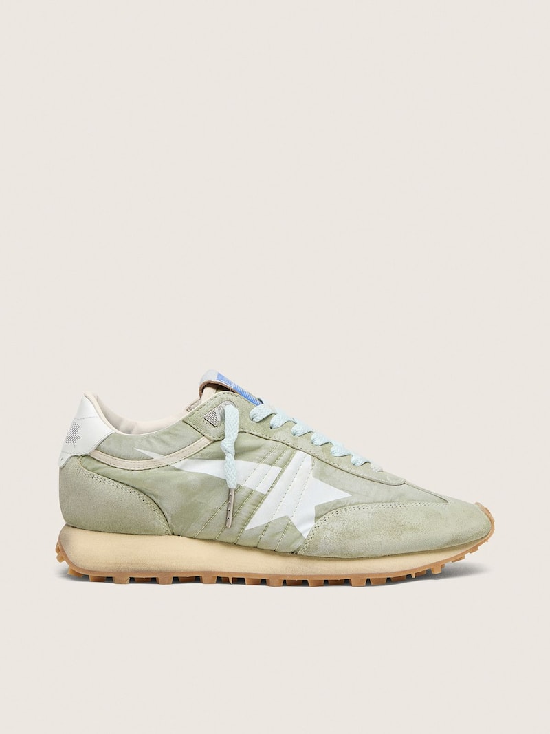 Women&rsquo;s Marathon in sage-green nylon with white star