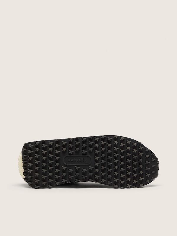 Golden Goose - Women&rsquo;s Marathon with black ripstop nylon upper and silver star in 