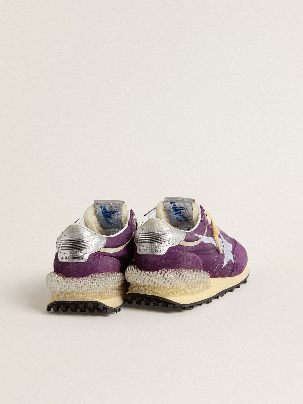 Golden Goose - Women’s Marathon with purple nylon upper and white star in 