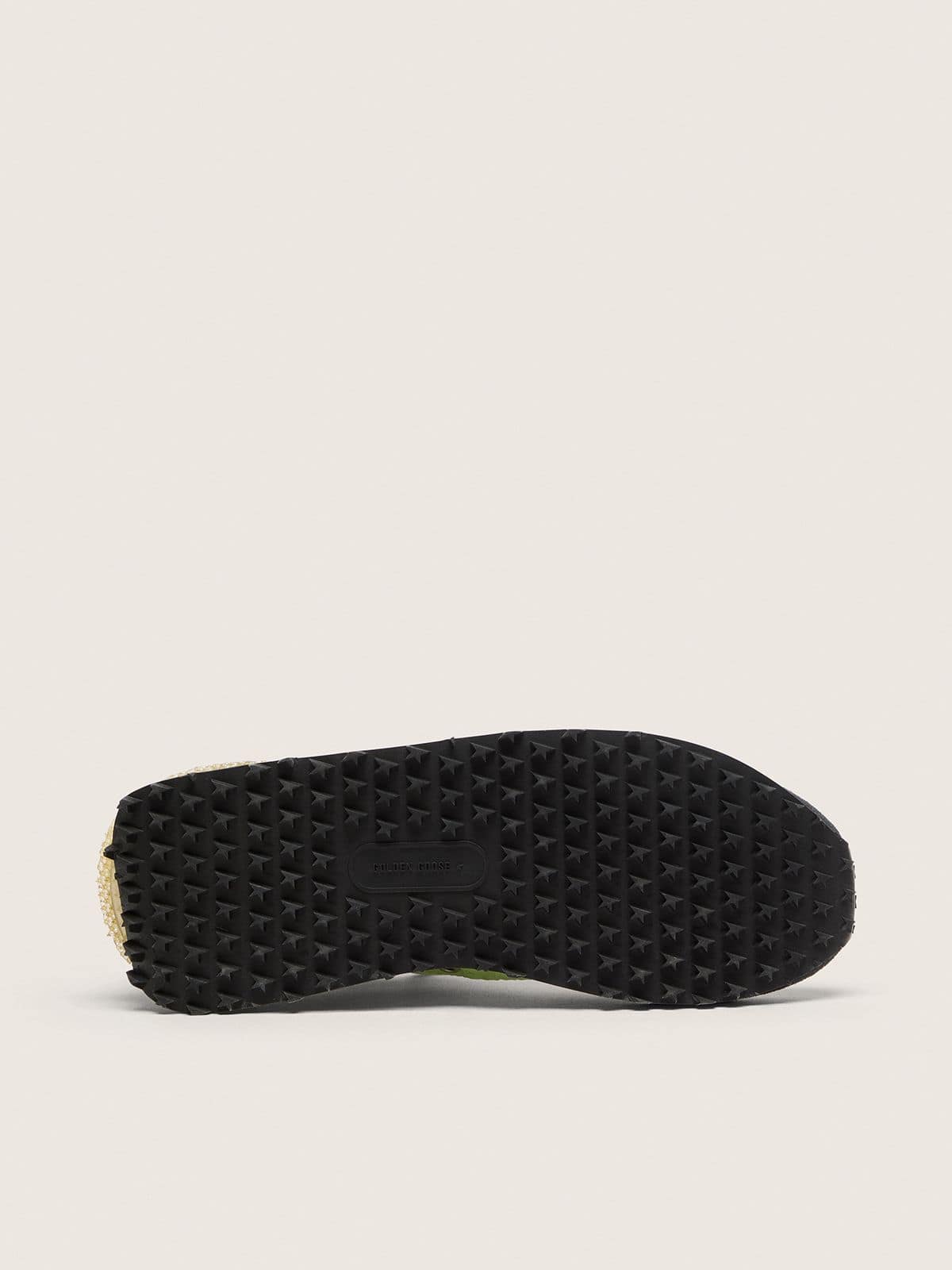 Golden Goose - Women&rsquo;s Marathon with green nylon upper and black star in 