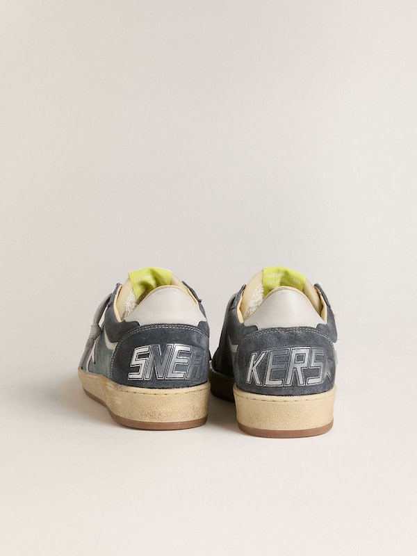 Golden Goose - Women's Ball Star LTD in light blue suede with milk-white leather star and heel tab in 