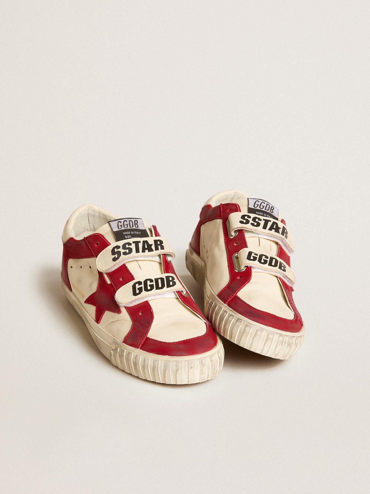 Golden Goose - Old School in nappa with red nubuck star and nappa heel tab in 