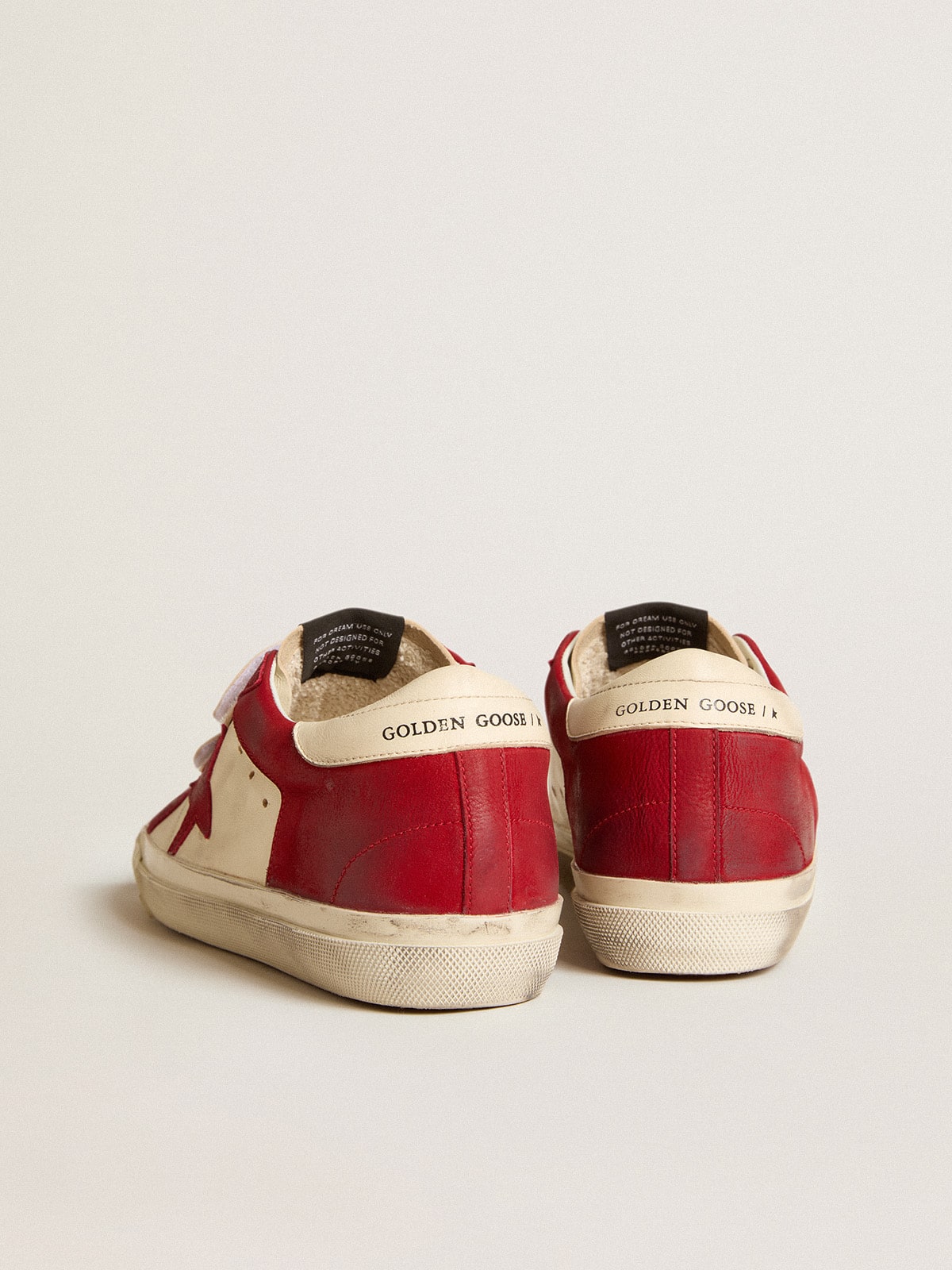 Golden Goose - Old School in nappa with red nubuck star and nappa heel tab in 