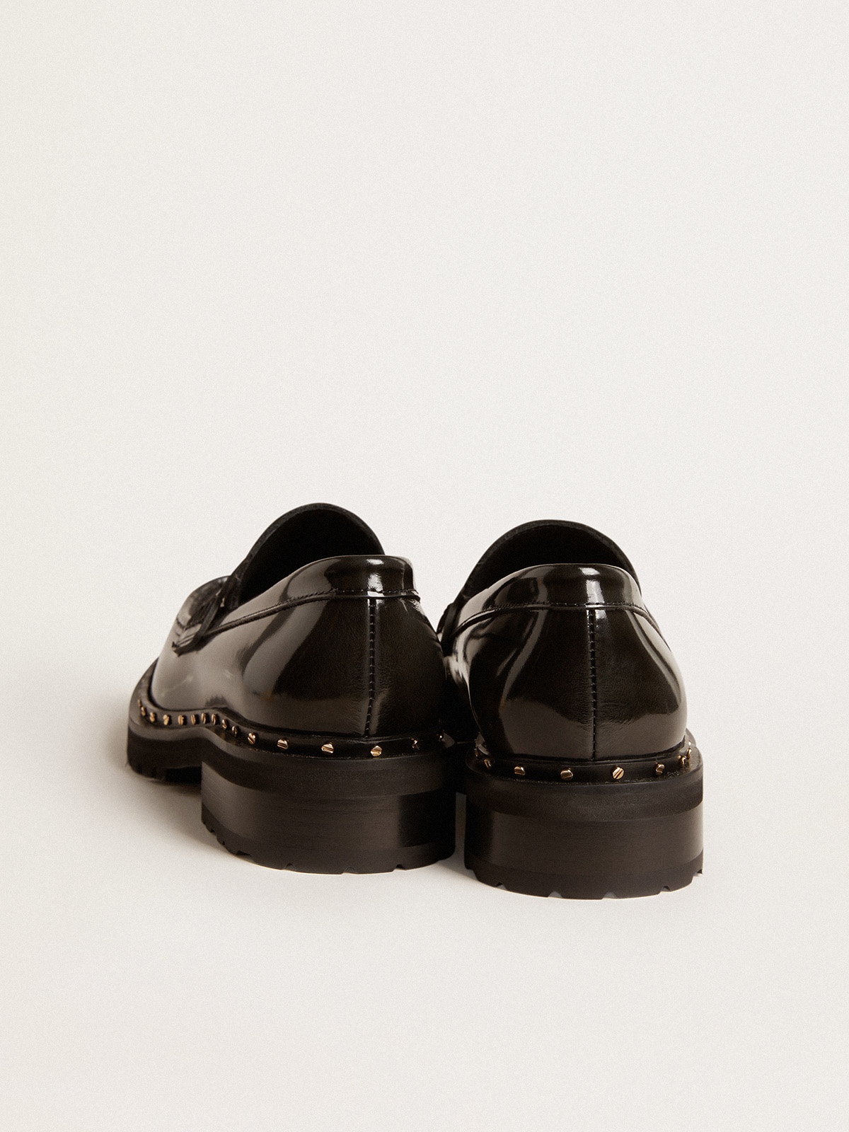 Golden Goose - Women’s chunky loafers in studded black leather in