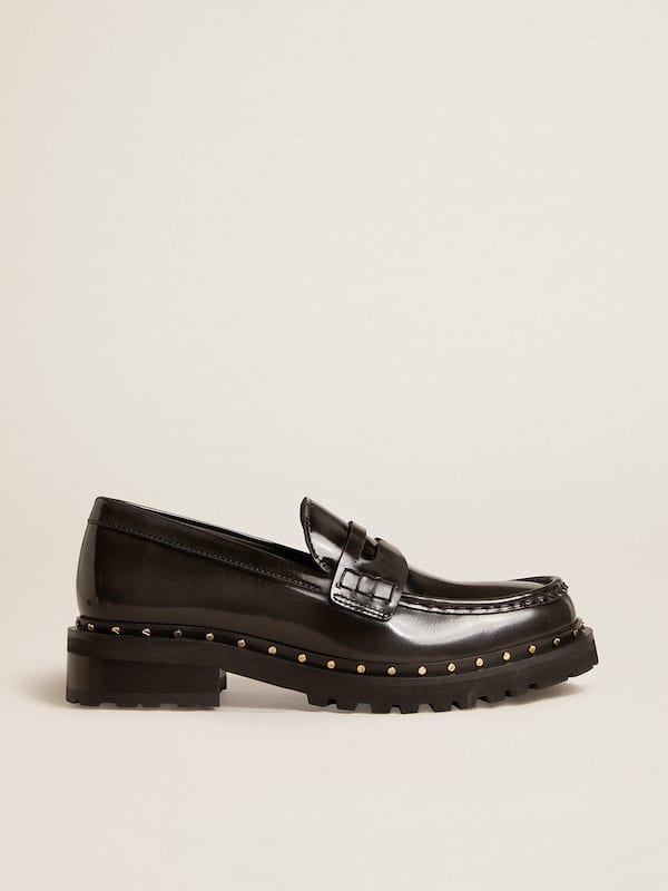 Golden Goose - Women’s chunky loafers in studded black leather in 