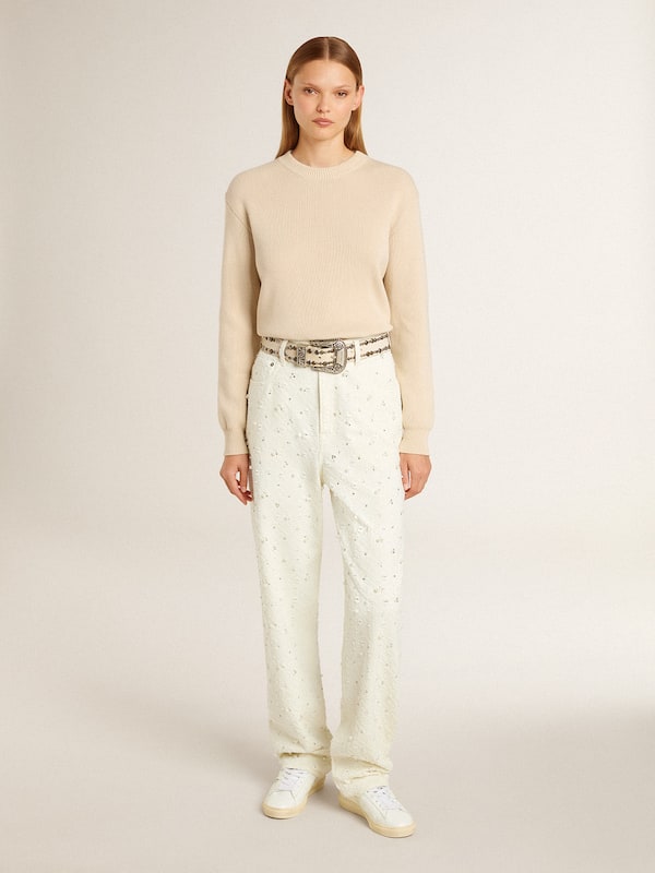 Golden Goose - Matchstar in leather with peach pink heel tab in 