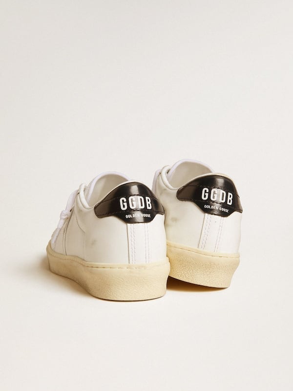 Golden Goose - Women's Matchstar in white leather with dark blue leather heel tab in 