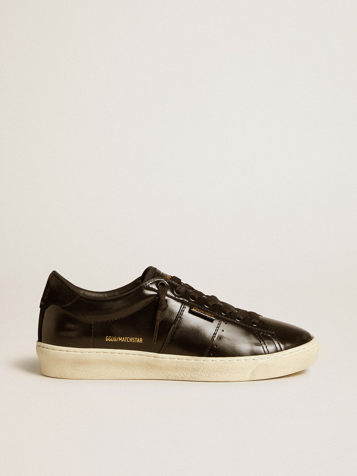 Golden Goose - Matchstar de mujer de piel negra con refuerzo del talón de ante negro in 