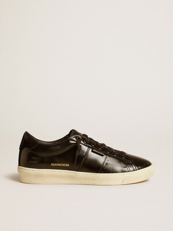 Golden Goose - Women's Matchstar in black leather with black suede heel tab in 