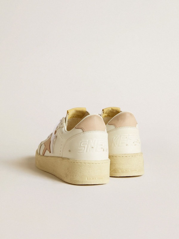 Golden Goose - Women's Ball Star with pink nubuck star and heel tab in 