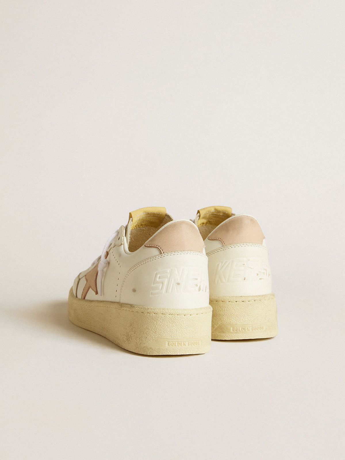 Golden Goose - Women's Ball Star with pink nubuck star and heel tab in