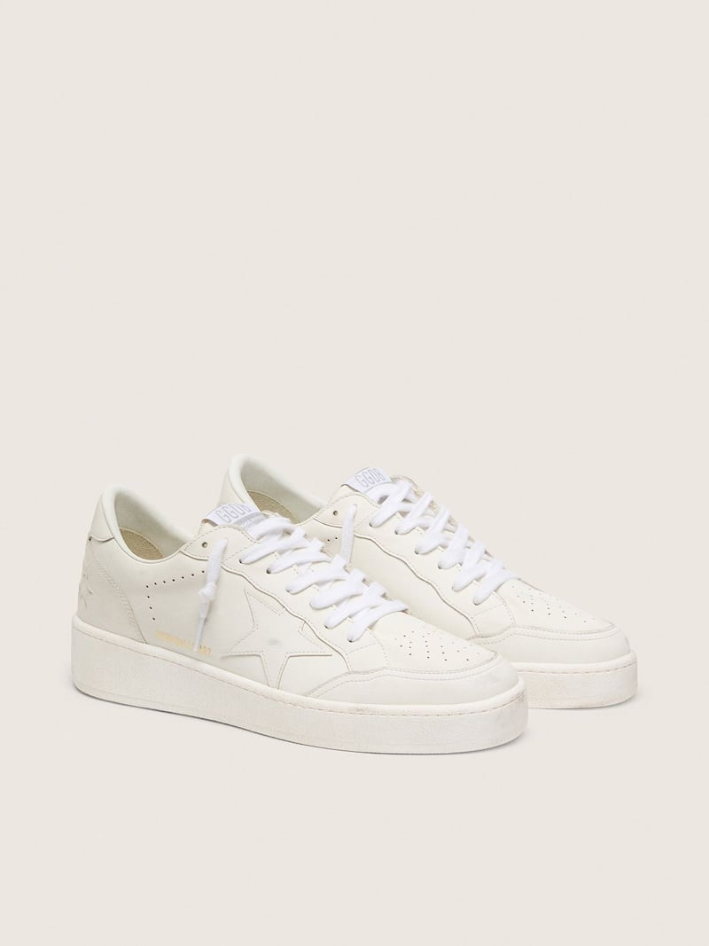 Golden Goose - Women's Ball Star with white leather star and heel tab in 