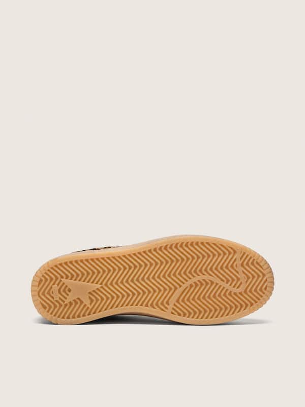 Golden Goose Women's Ball Star in leopard-print pony skin with platinum star Ball Star brown woman