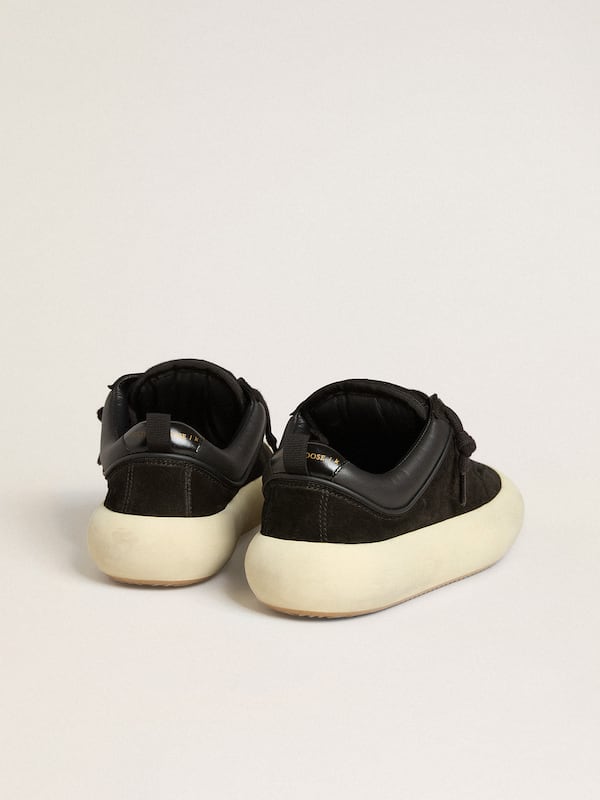 Golden Goose - Women's Space-Star Cube in black suede with perforated star in 
