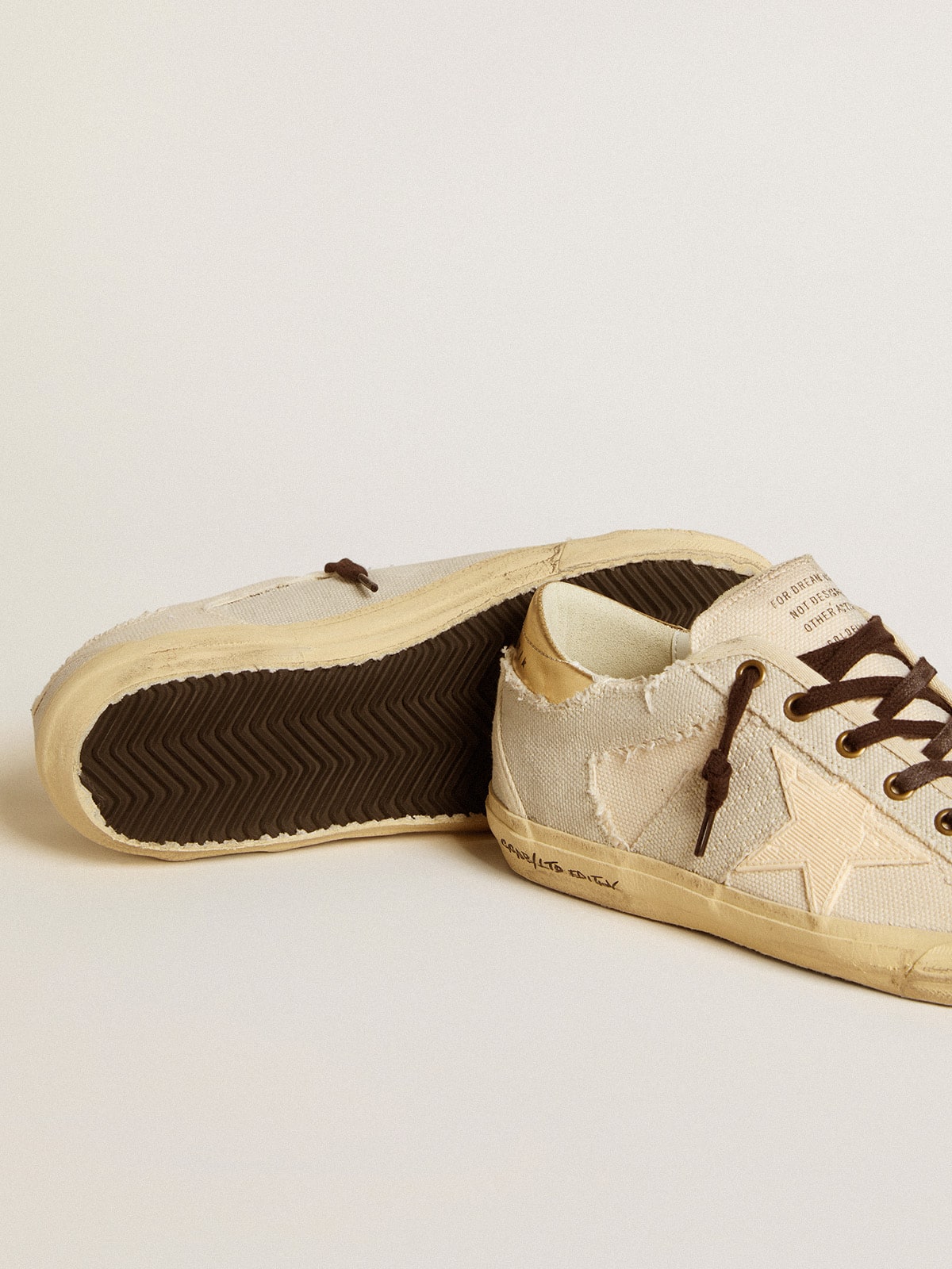 Golden Goose - Women's Super-Star LTD in canvas with TPU star and leather heel tab in 