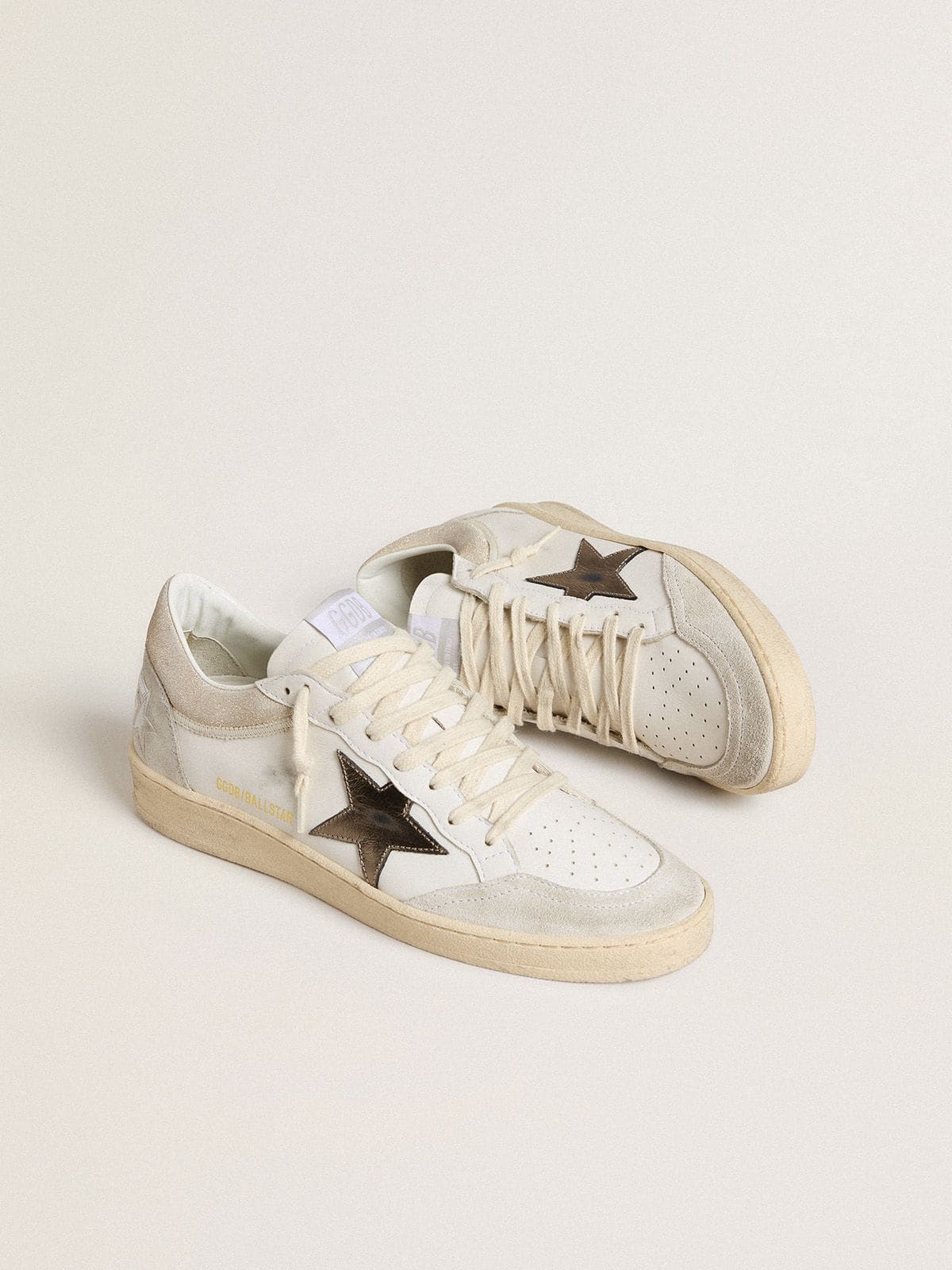 Golden Goose - Women's Ball Star with metallic leather star and glossy leather heel tab in 