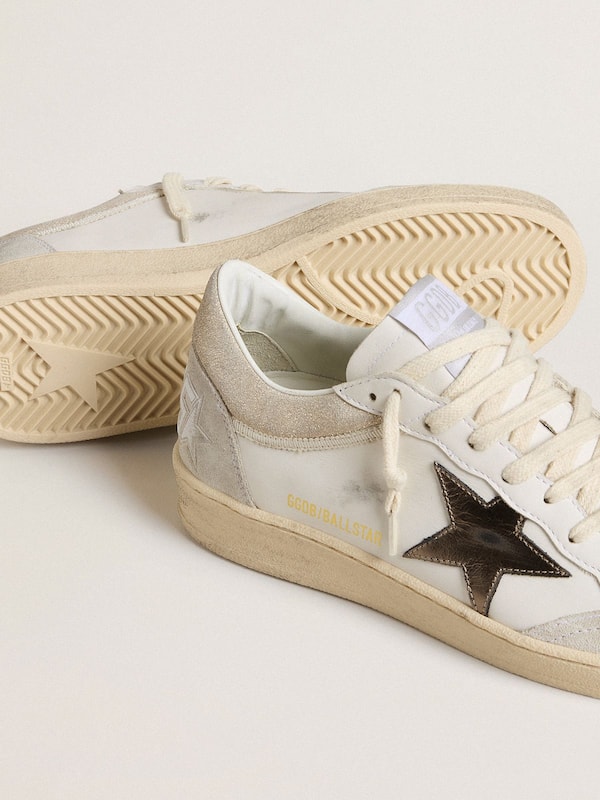 Golden Goose - Women's Ball Star with metallic leather star and glossy leather heel tab in 