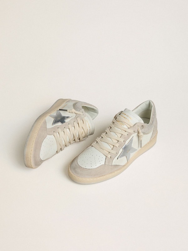 Women's Ball Star LTD in nappa leather and suede with silver leather star and Swarovski crystals