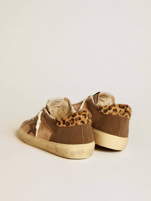 Golden Goose - Women’s Super-Star in suede with leather star and pony skin heel tab in 