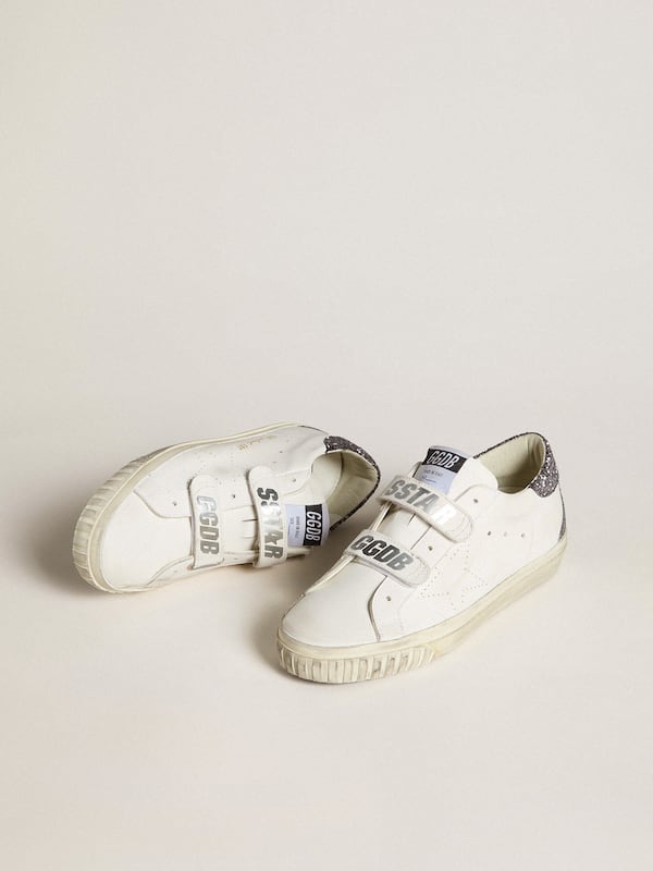 Golden Goose - Bio-based Old School with perforated star and glitter heel tab in 