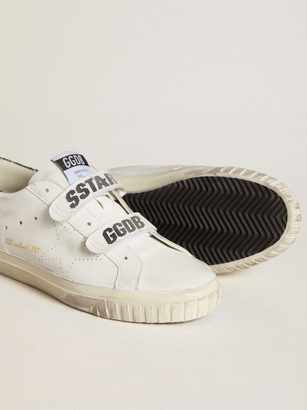Golden Goose - Bio-based Old School with perforated star and glitter heel tab in 