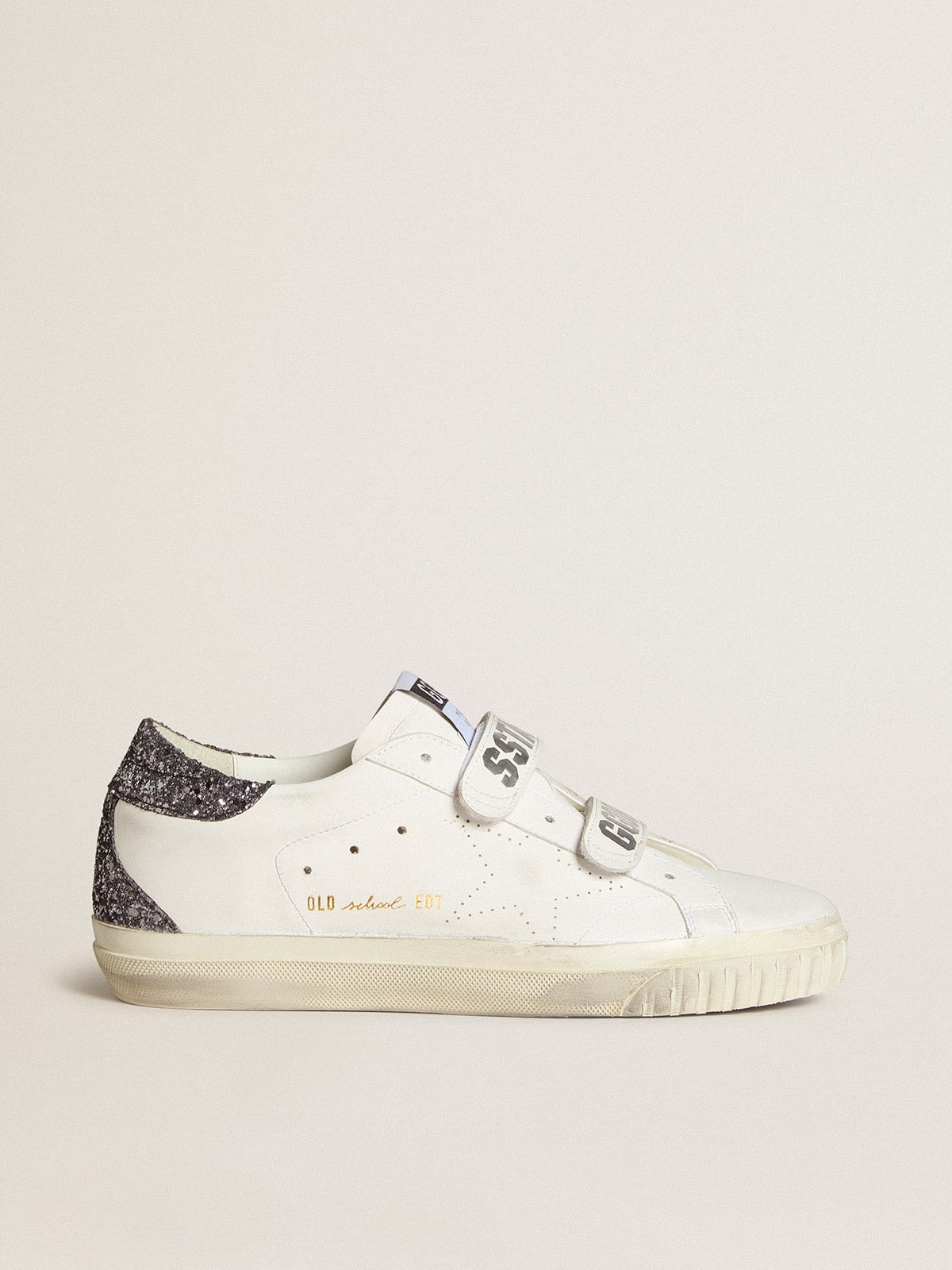 Bio based Old School with perforated star and glitter heel tab Golden Goose