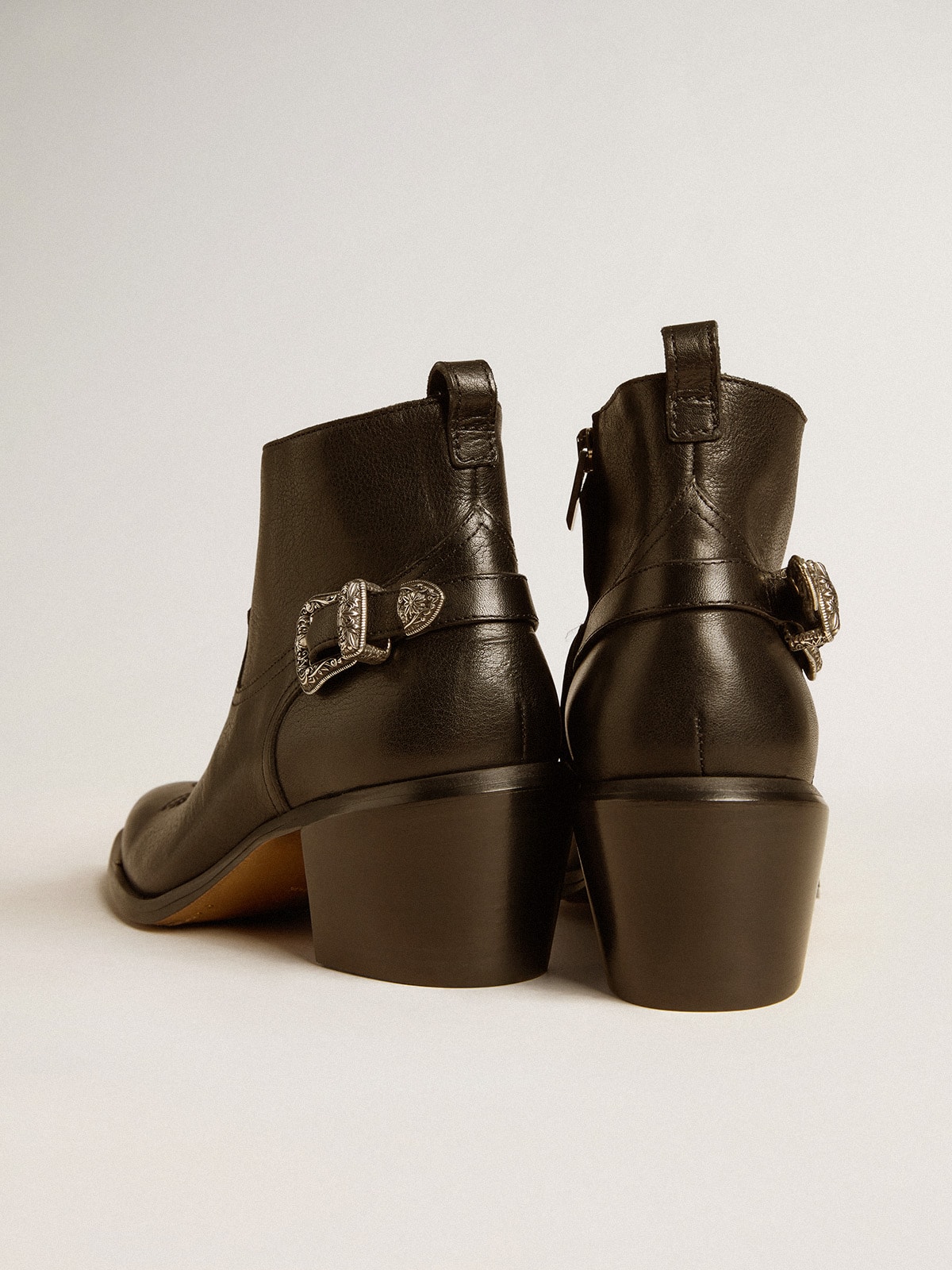 Golden Goose - Ankle boot Patty de couro preto in 