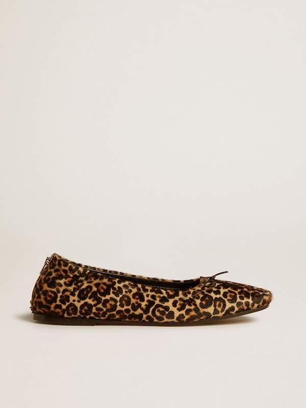 Golden Goose - Amy ballet flats in beige leopard-print pony skin in 