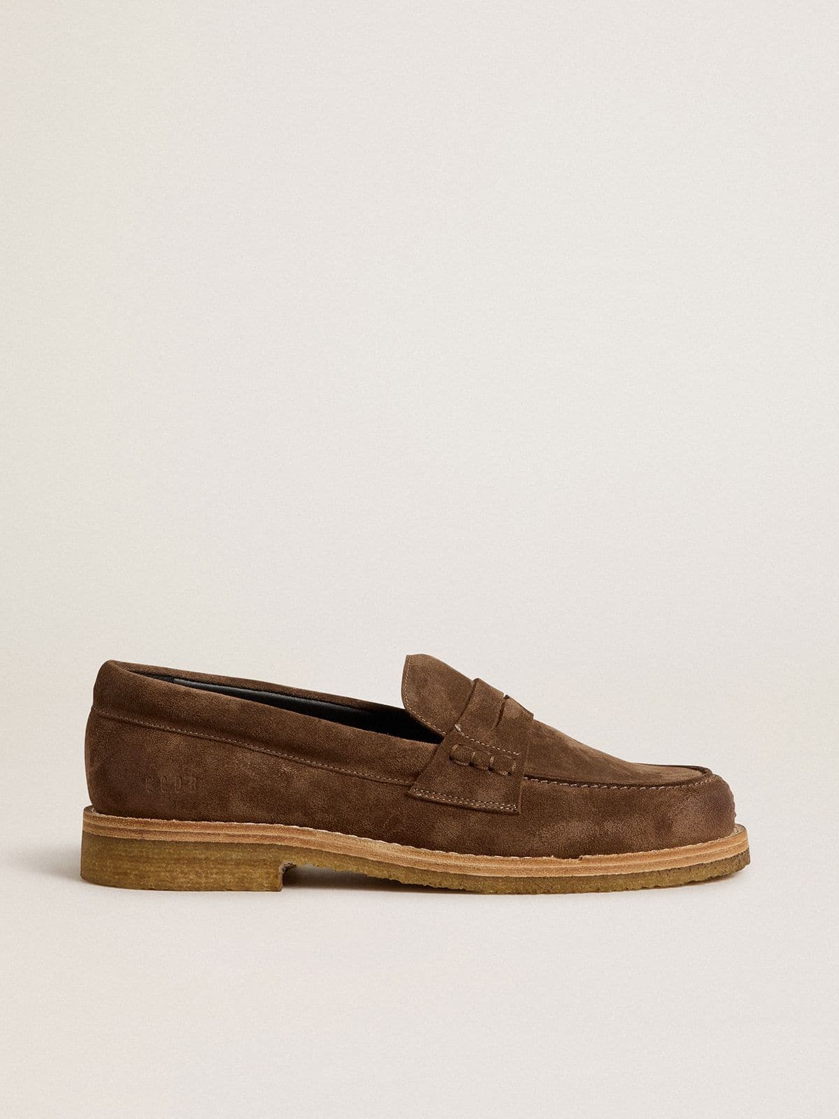 Golden Goose - Mocassins Jerry pour femme en daim gris tourterelle in 