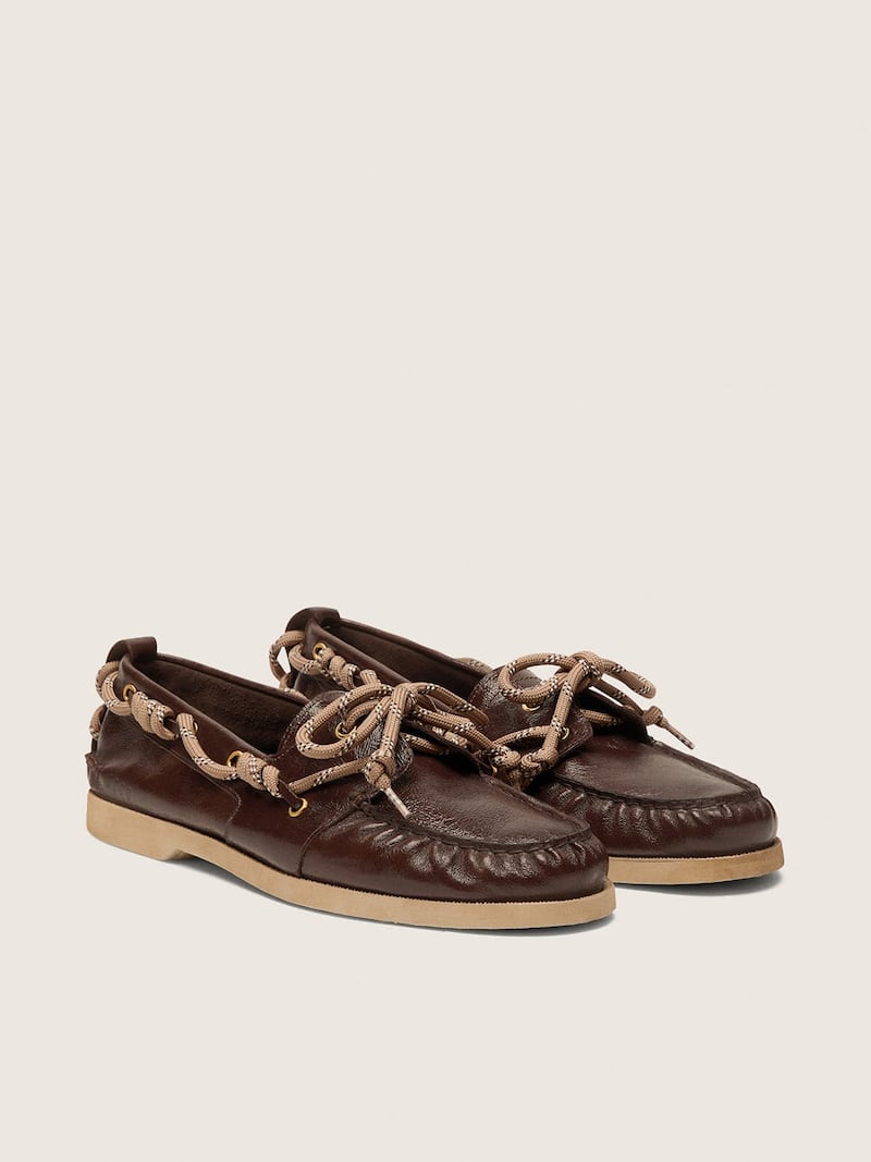 Golden Goose - Mocassino Cruise Donna in pelle lucida marrone scuro in 