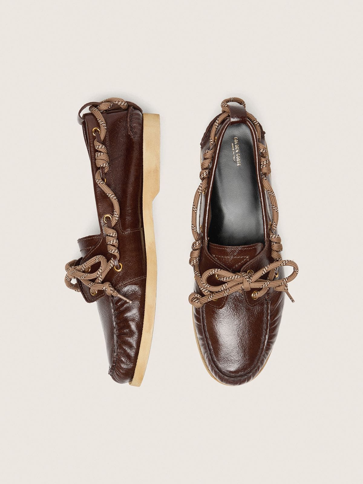 Golden Goose - Women's Cruise loafer in glossy dark brown leather in 