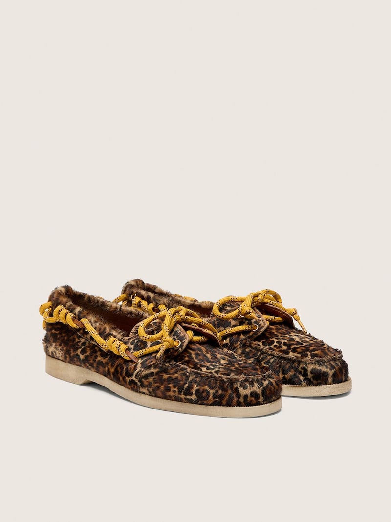 Golden Goose - Mocassino Cruise Donna in cavallino leopardato in 