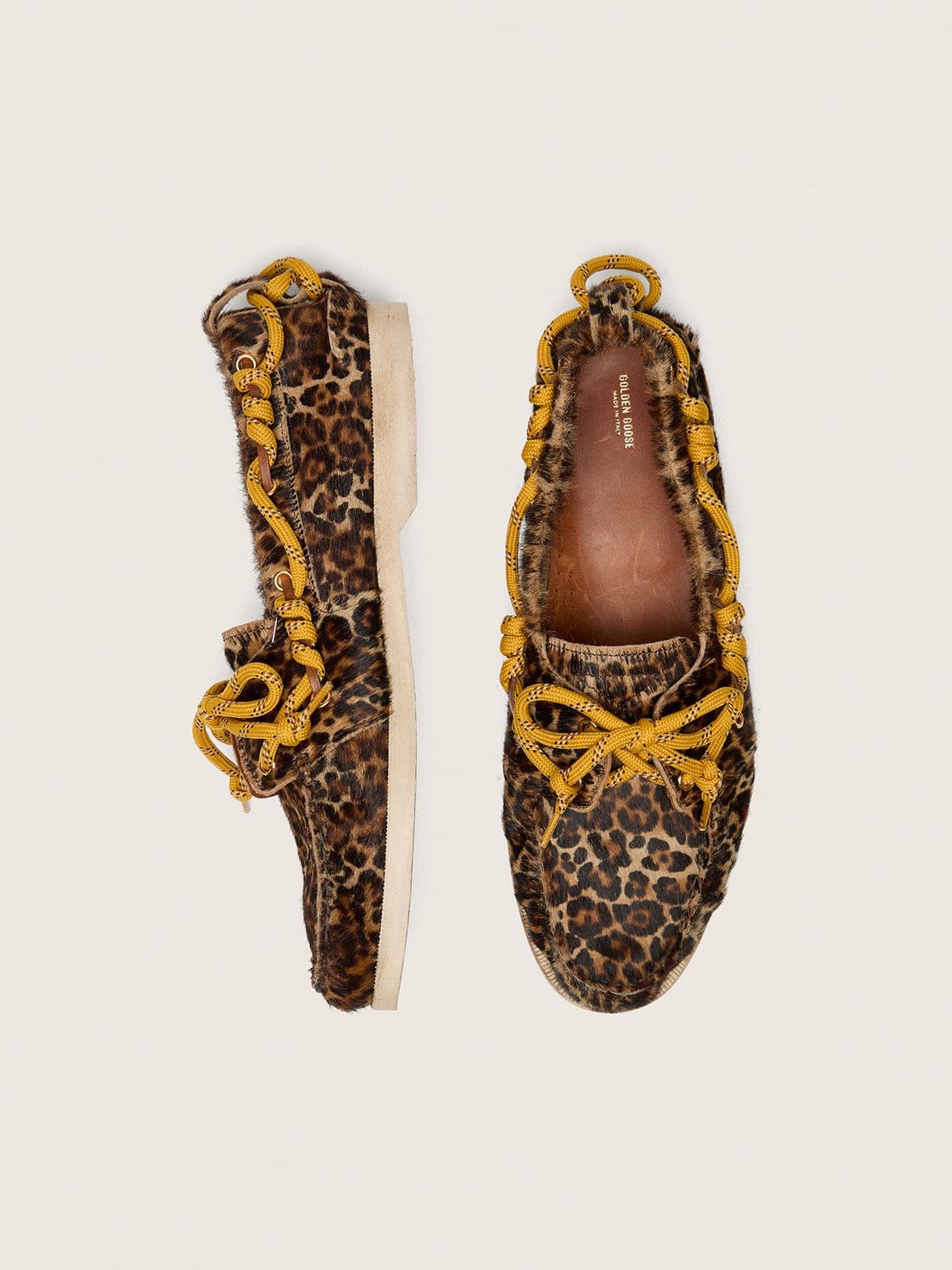 Golden Goose - Women's Cruise loafer in leopard-print pony skin in 