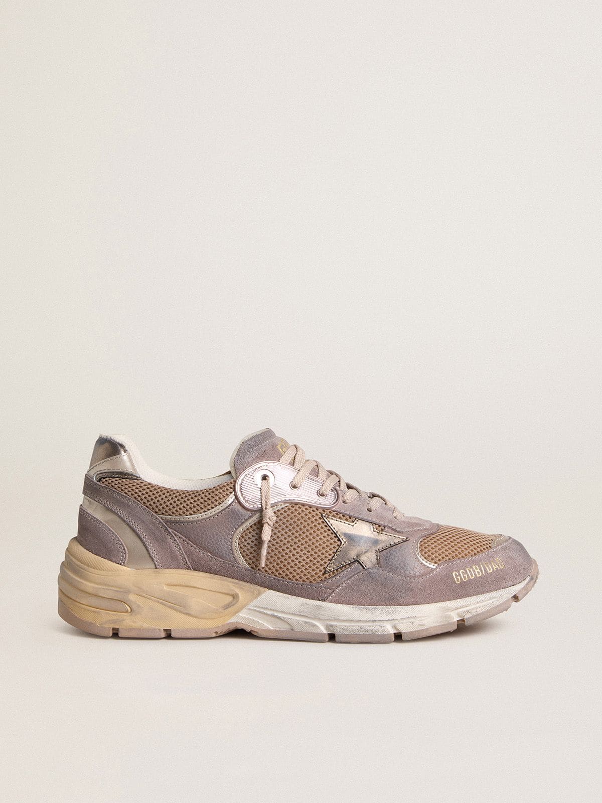 Golden Goose - Women's Dad-Star in lilac suede and mesh with laminated leather star and heel tab in 