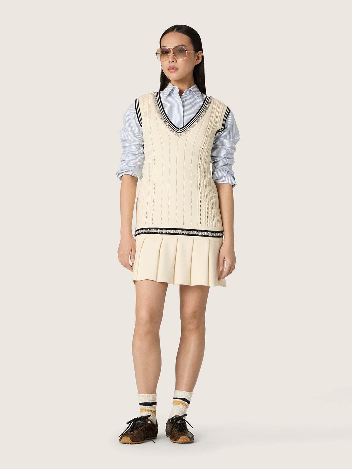 Golden Goose - Marathon Speed Damen aus Leder mit braunem Pythonprint, schwarzem Stern und silberfarbener Lederferse in 