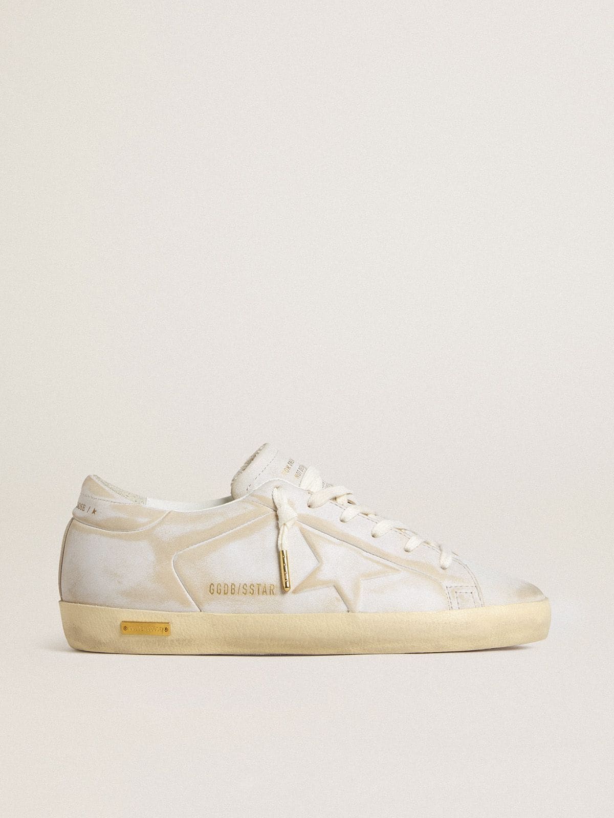 Women's Super-Star with white leather star and heel tab with