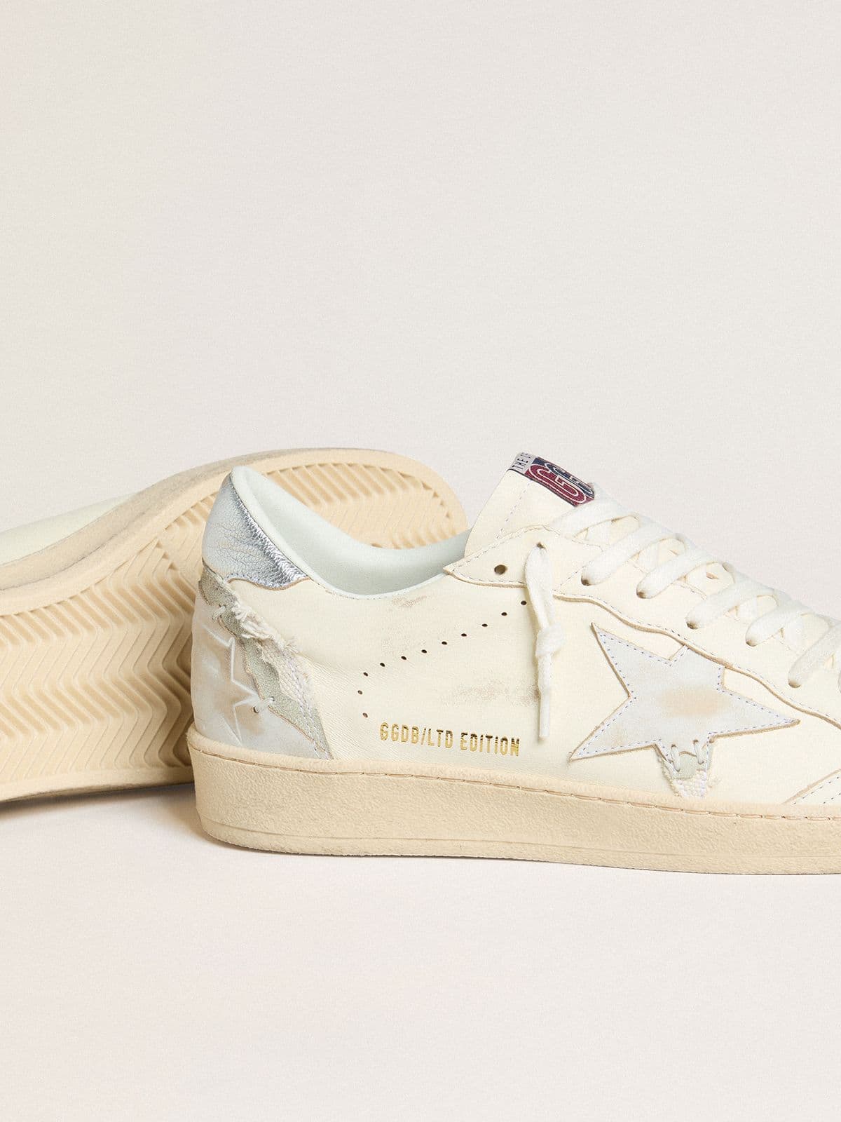 Golden Goose - Women’s Ball Star LTD with patchwork star and metallic leather heel tab in 