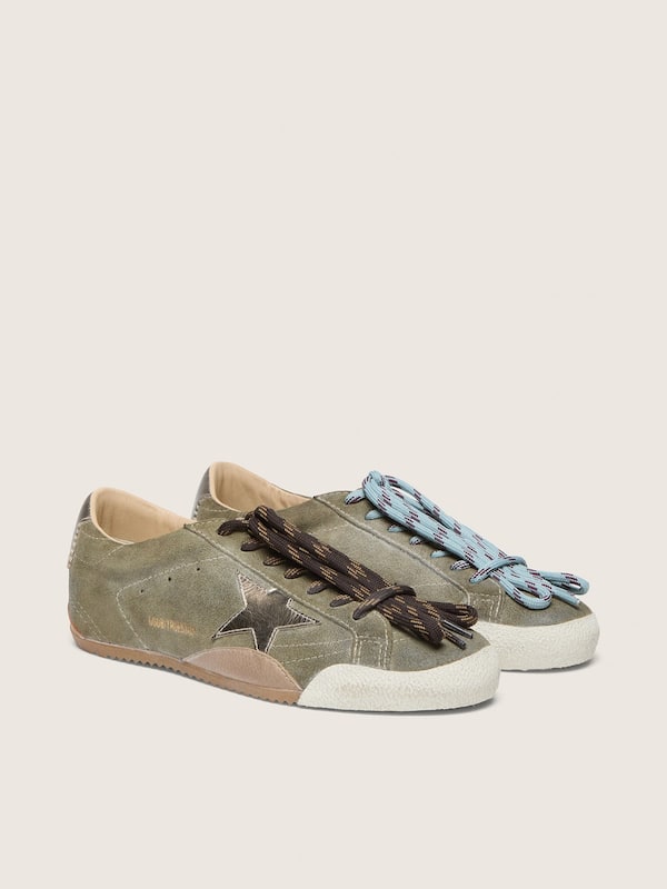 Women&rsquo;s True-Star in olive suede with gold star