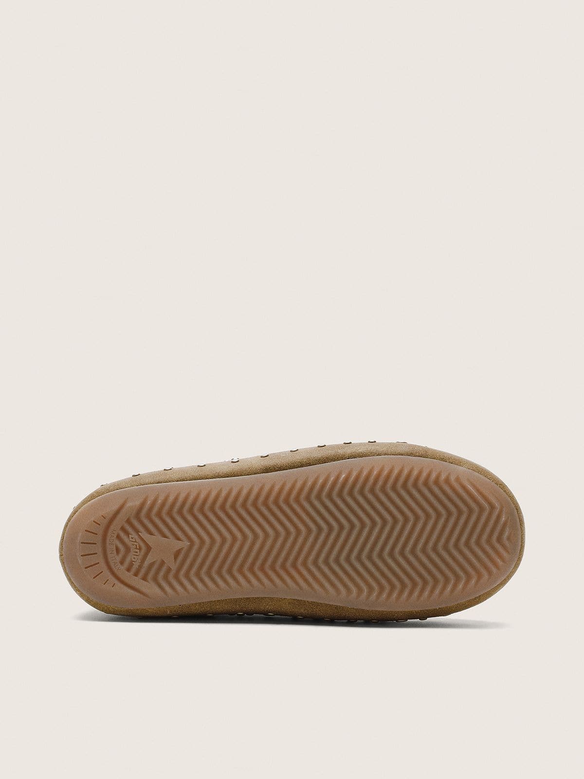 Golden Goose - Women&rsquo;s Tierra in khaki suede with silver studs in 