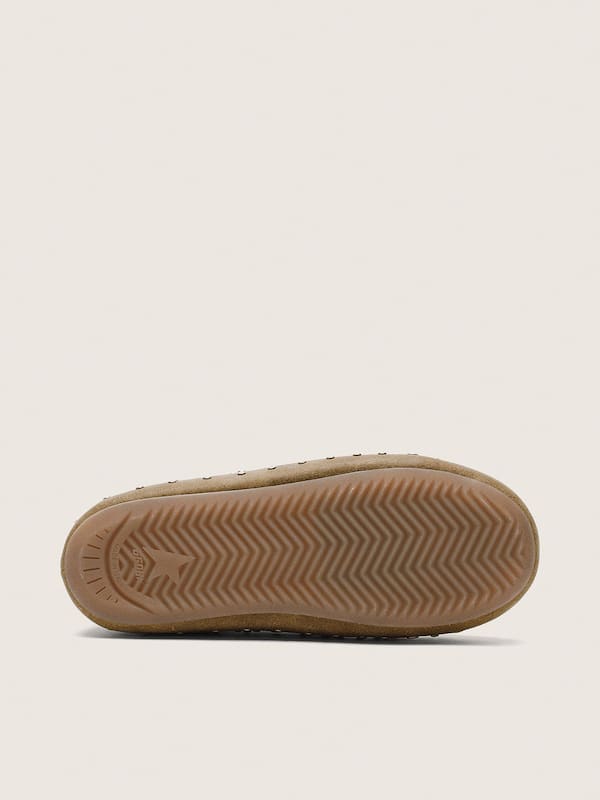 Golden Goose - Women&rsquo;s Tierra in khaki suede with silver studs in 