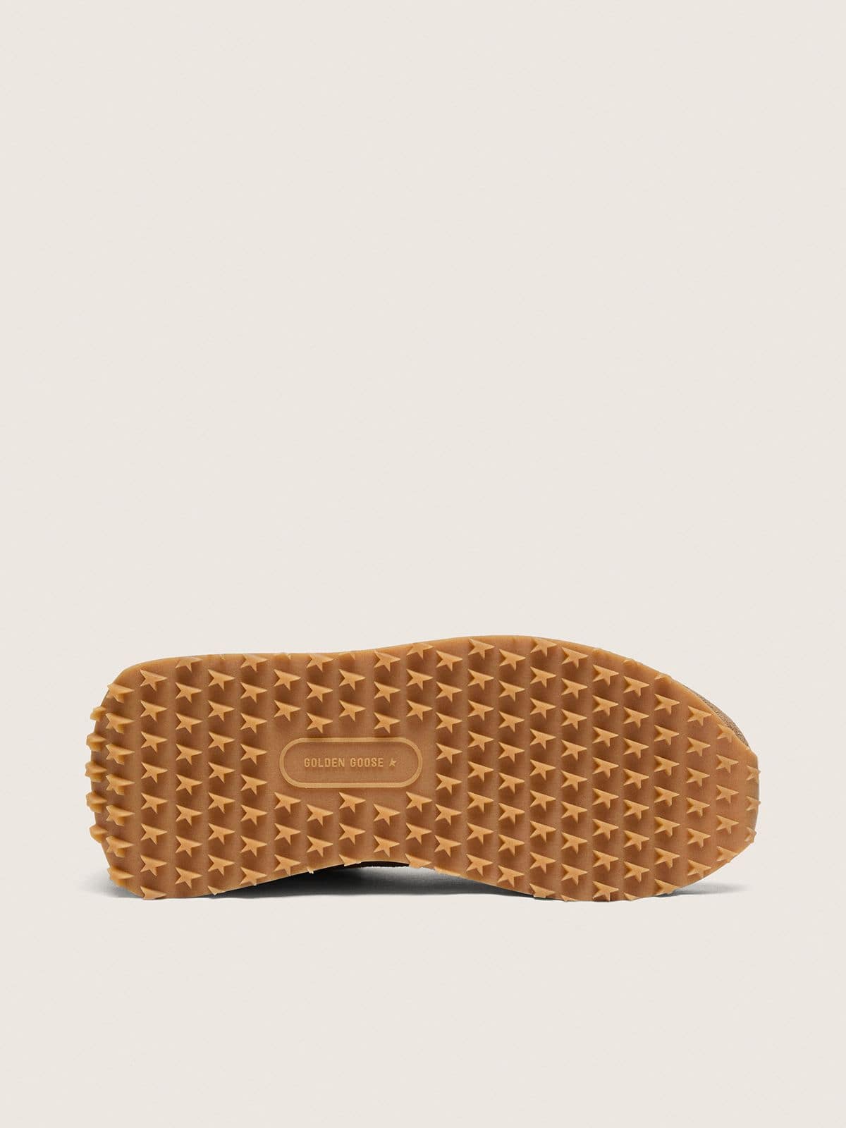 Golden Goose - Marathon donna in suede tabacco con stella bianca in 