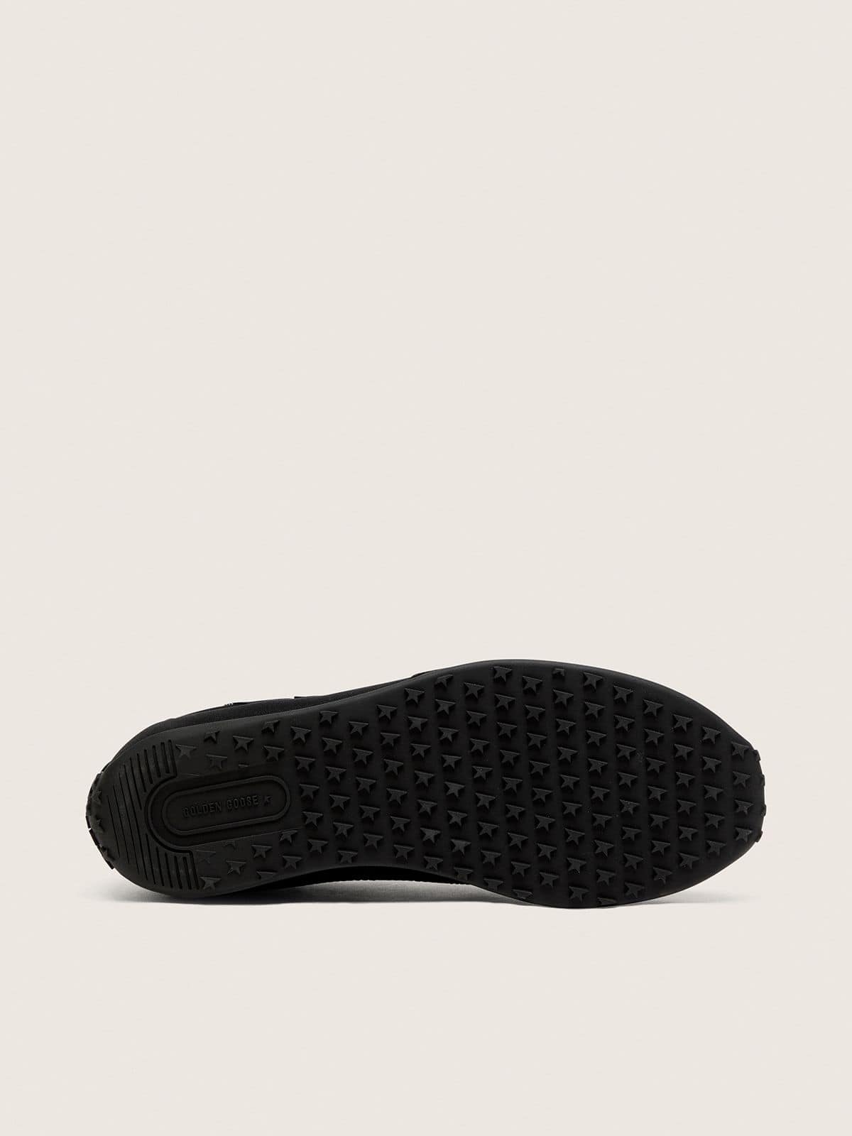Golden Goose - Women&rsquo;s Marathon Speed in black satin with black star in 