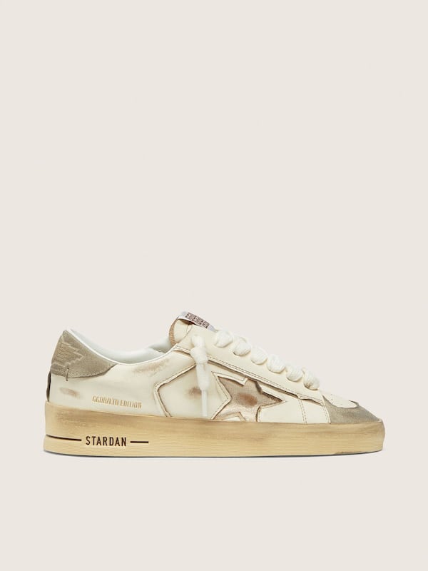 Golden Goose - Women&rsquo;s Stardan LTD in suede and white nappa with gold star in 